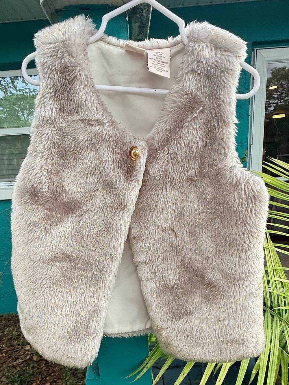 Catherine Malandrino faux fur vest SZ 4-5